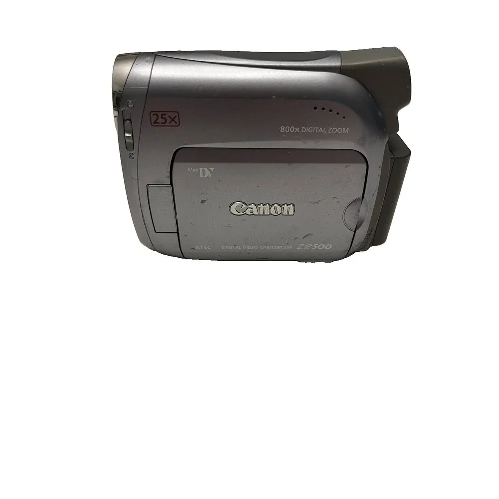 Canon ZR500 Standard Definition MiniDV Camcorder (Silver) Tested Works WCharger